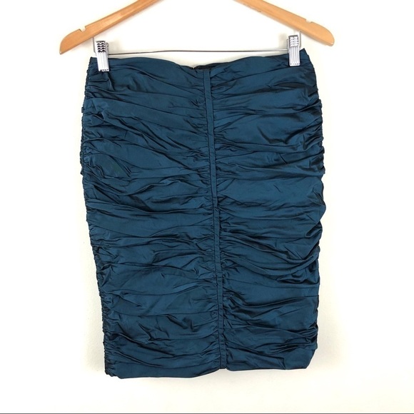 Lida Baday Formal Pencil Blue Green Skirt 4 - Picture 1 of 7